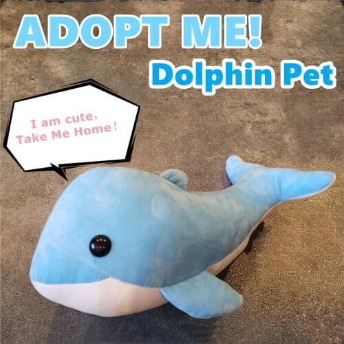 New ROBLOXing Adopt Me Pets Dolphin Uncommon Pets Plush Toys Animal Peluche 16 inches Game Action Figures Cute Stuffed Dolls