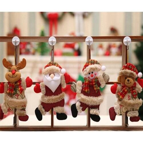 New Merry Christmas Ornaments Santa Claus Snowman Tree Hanging Decorations Gift Santa Claus Snowman Reindeer Bear Decor Supplies