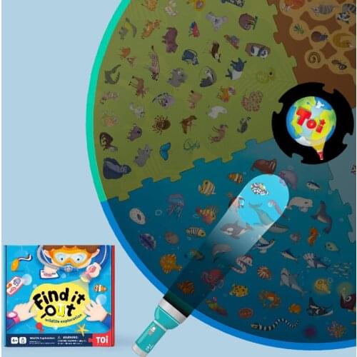 New Paper Flashlight Looking for Chessboard Wild Animals ChildrensToys Tabletop Game Training Early Education Interactive Funny