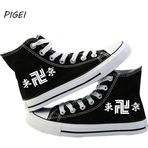 Anime Tokyo Revengers Sano Manjiro Cosplay Shoes Mens Hanagaki Takemichi Casual High Canvas Shoes Lacing Couple Flat Shoes Women