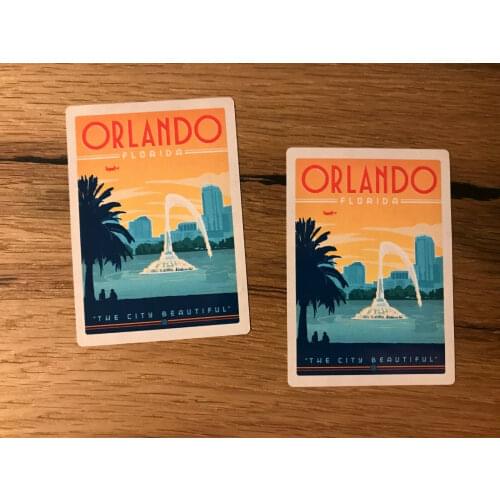 Orlando Florida USA Reise Aufkleber Koffer Work &Travel Oldtimer Retro TR027
