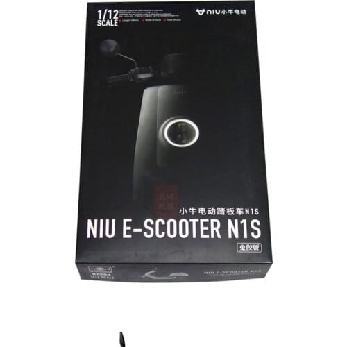 Plastic assembled car model 1/12 scale NIU E-SCOOTER N1S M1 electric motorcycle model glue-free DIY assembly kit