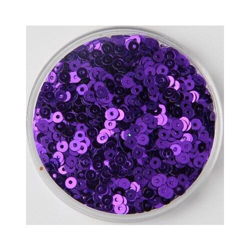 50g(12000pcs) 3mm Flat Round Loose Sequins Sewing Wedding Craft Children DIY Accessories Violet Purple Confetti