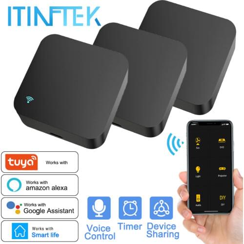 Smart WIFI IR Remote Control Universal Infrared Tuya Smart Home Remote Controller for TV DVD AUD AC Works with Alexa Google Home