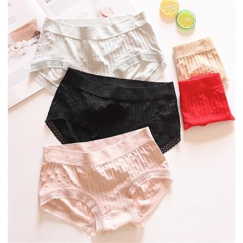 Japanese 3D honeycomb 3D abdomen warm palace draw buttock raise pure cotton crotch seamless women waist briefs T8L09