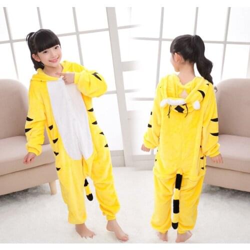 Yellow Tiger Onesies for Children Onesie Pajamas Jumpsuit Hoodies Sleepwear For Kids