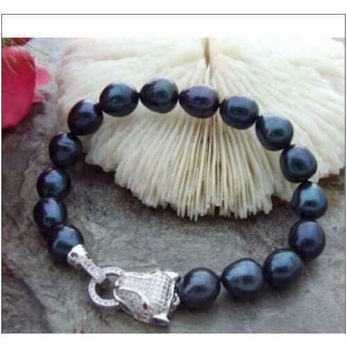 Southsea 10x14mm Gold pink Baroque Pearl Bracelet 7.5-8 Inch