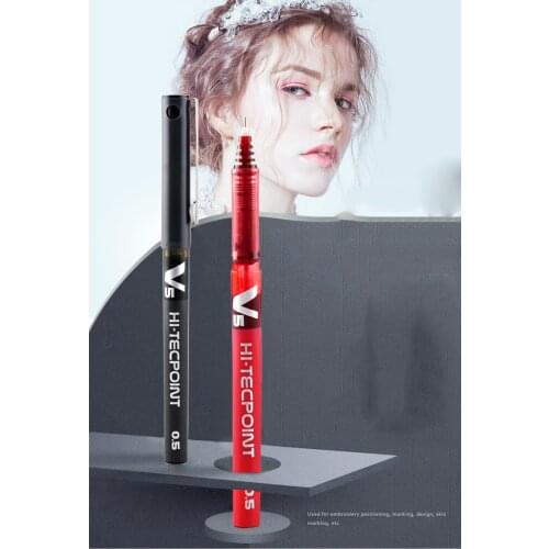 1pc Waterproof Black Red 0.5mm Microblading Permanent Beauty Makeup Tattoo Eyebrow Lip Surgical Skin Scribe Tool Marker Pen