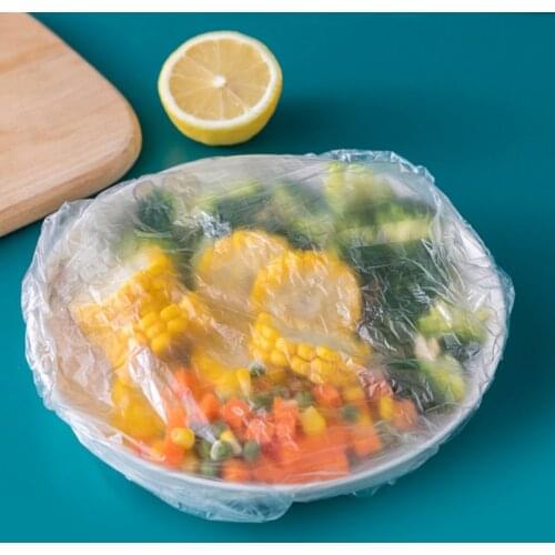 New 100pcs Plastic Bags Food Cover Elastic Stretch Adjustable Bowl Lids Universa