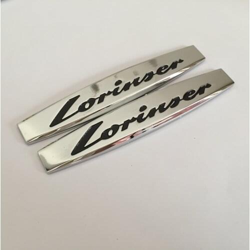 2pcs Lorinser Car Fender side Emblem Badge rear bumper trunk fender Sticker car styling Auto accessories