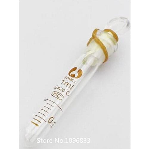 20pcs MIni Glass Bottle Tube with Graduation Glass Test tube small Test Tube with cover round bottom 5ml 5ml 1ml free shipping