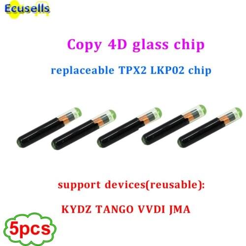 5pcs/lot Copy 4D glass chip replaceable TPX2 LKP02 chip support KYDZ TANGO VVDI JMA machine(Reusable