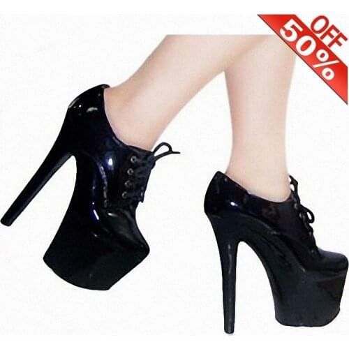 6 Inches Pumps Platform Pole dance shoes Nightclub Stage Sexy Models stripper heels Party Lace Up High heels Mature Show Retro