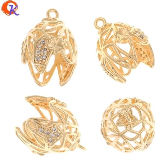 Cordial Design 20Pcs 12*16MM Jewelry Accessories/Earring Findings/Connectors/DIY Making/Genuine Gold Plating/Hand Made/CZ Charms