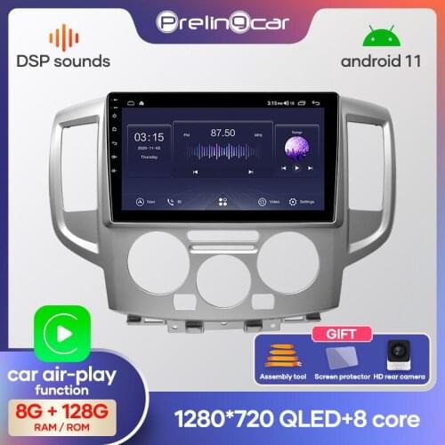 Prelingcar For Nissan NV200 Car Radio Multimedia Video Player Navigation GPS Android 10.0 DSP