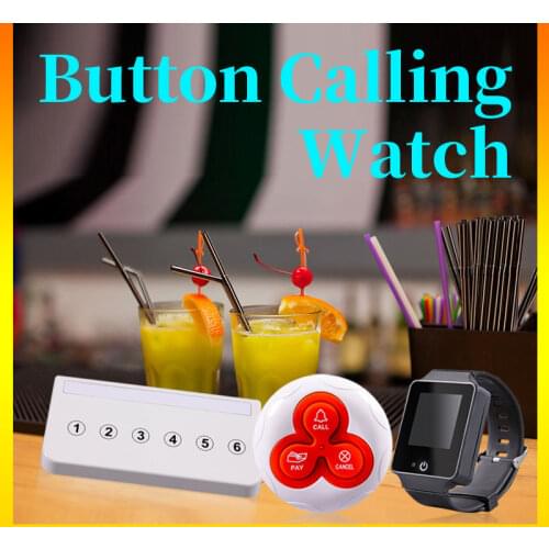 Wirelesslinkx Restaurant Pager Wireless Waiter Calling System With Touch Screen for Cafe Bar ( Buy Watch/Buttons Together )