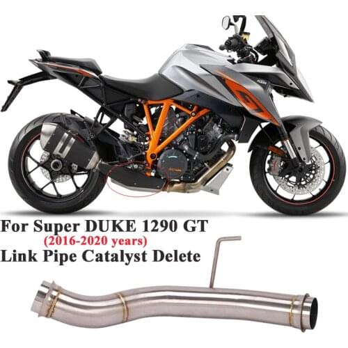For Super DUKE 1290 GT duke1290 2016 - 2020 Motorcycle Exhaust Escape Catalyst Delete Connection Link Pipe Eliminator Enhanced