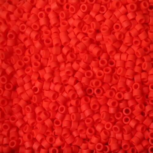 FAIRYWOO 5 Grams/Bag Miyuki Bead DB757 Matte Bead Red Delica Glass Seabead For Native Beadwork Jewelry Making 1.6mm Beads