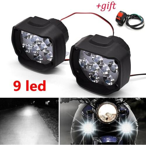 2PCS Motorcycle Headlight 1000LM Spotlight With Switch Auxiliary Lamps For Honda Hornet CB599 CB600 250 PCX 125 150 CR85R CR125R