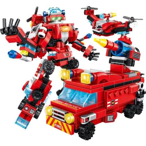 City Science Technic Educational Building Blocks Toys For Kids Boys DIY Birthday Present 2Changes Car Truck 8 in 1 Robot Models