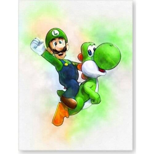 Carton Mario Printed Fabric 11CT Cross-Stitch DIY Embroidery Set DMC Threads Knitting Handiwork Hobby Craft Jewelry Decor