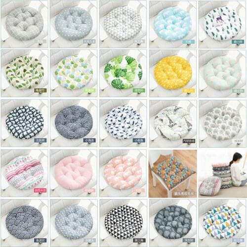 Round ShapeThicken Pad Chair Cushion Tie on Seat Square Chair Pad Dining Room Kitchen Decor Outdoor Garden Cushions Sofa Cushion