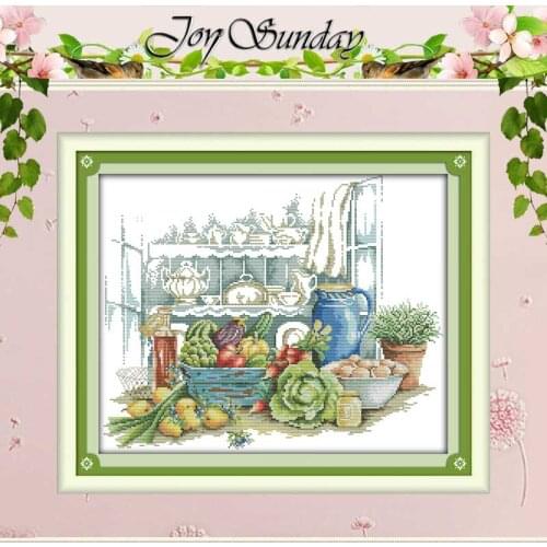 Kitchen Patterns Counted Cross Stitch 11CT 14CT Cross Stitch Set Wholesale DIY Cross-stitch Kit Embroidery Needlework