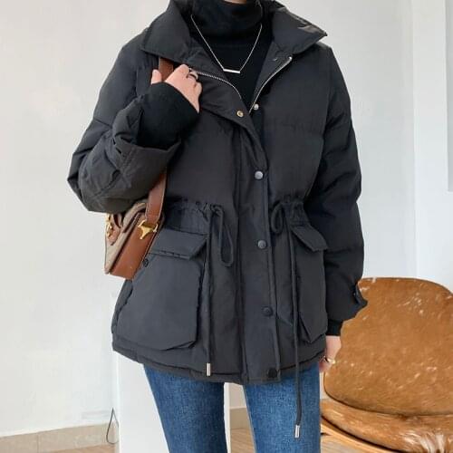 Jackets for Women Winter 2020 Casual Padded Puffer 4 Colors Korean Style Warm Coat Black Femme Parkas Autumn Women Clothing