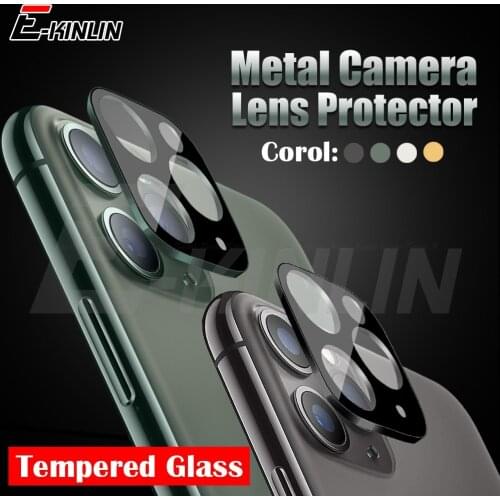 Metal Back Camera Lens Ring Tempered Glass Screen Protector For iPhone 11 Pro Max Protective Film Case For iPad Pro 11 12.9 2020