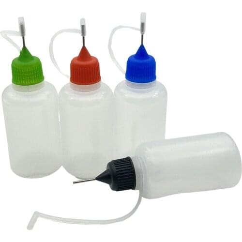 2pcs PE 30ml Refillable Plastic Dropper Bottle With Metal Needle Cover essential oil bottles Bottle e liquid bottle