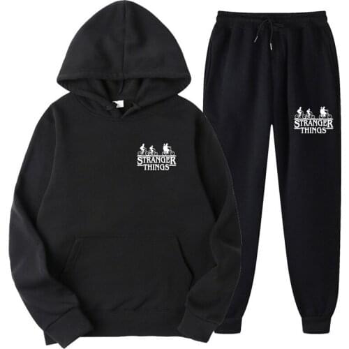 Mens tracksuit winter male fashion Fleece suit sports Jogger Tracksuits mens sets hoodies Sportswear suit undefined red black