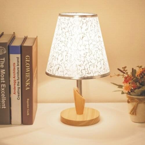 Wood Fabric Table Lamps for Living Room Bedroom Nordic Modern Wooden Desk Lamp Living Room Study Office Stand Light Fixtures