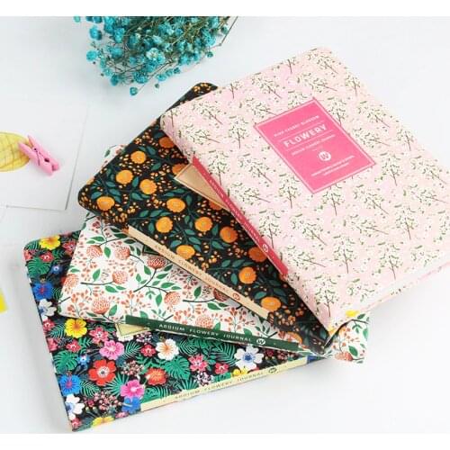 New Arrival Cute PU Leather Floral Flower Schedule Book Diary Weekly Planner Notebook School Office Supplies Kawaii Stationery