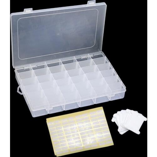 Plastic Embroidery Floss Cross Stitch Organizer Storage Box with 120 Floss Bobbins & 800 Floss Number Stickers DIY Sewing Tool