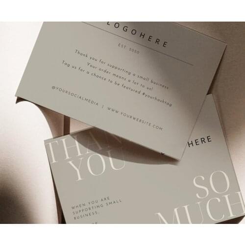 Editable Printable Luxury Elegant Thank You For Your Order Cards, Template Card, Thank You Card Printable, Note Card