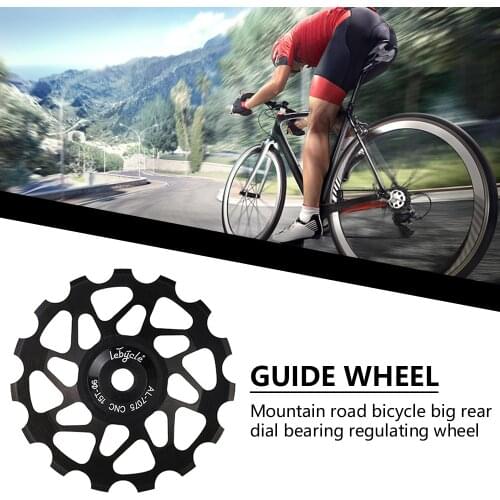 15T Bicycle Rear Derailleur Pulley Black/Red Road Bike Guide Roller Tensioner Part Cycling Accessory For MTB Bike Riding