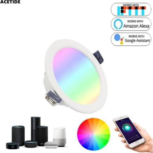 ACETIDE LED Down light WiFi Smart life Ceiling Downlight APP RGB Warm Cool Changing Color with 5W 7W 9W Google Home