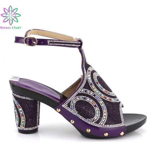 New Fashion Luxury Shoe Women Designers Nigerian Party Pumps Wedding Low Heels Plus Size Ladies Sandals with Heels Slip on Shoes