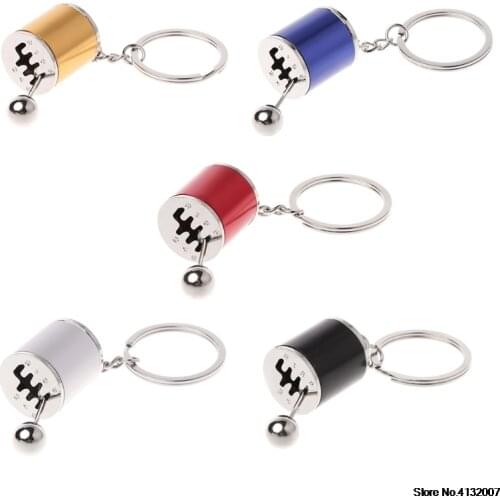 High Quality 5 Colors Manual Transmission Gear Lever Keychain Gearbox Shift Lever Key Holder