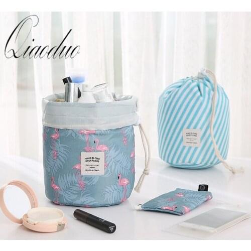 Luzuzi Women Lazy Drawstring Cosmetic Bag Fashion Travel Makeup Bag Organizer Make Up Case Storage Pouch Toiletry Beauty Kit