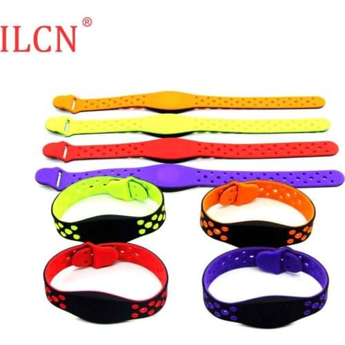 125khz ID Tags Read Only Keyfob Adjustable Silicone Waterproof RFID Wristband Keyfobs Tag Token Band Access Control Card 1pcs