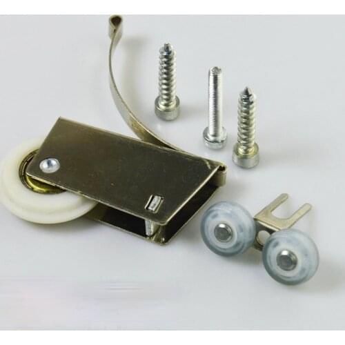 1pc super smooth and silent wardrobe sliding door wheel non-stainless steel push pull pulley cam cupboard door accessories