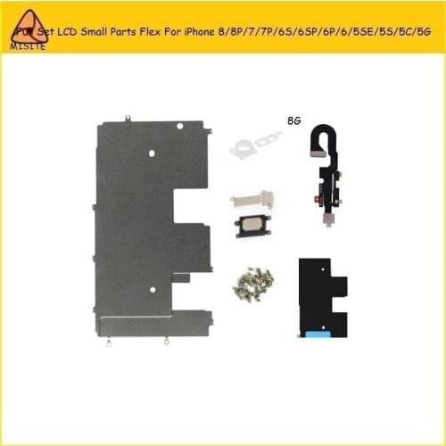 10Pcs Tested Full Set LCD Touch Screen Small Parts Flex for iPhone 7 8 6s 6 Plus 5Se 5s 5 Earpiece+Front Camera+Home Button Flex
