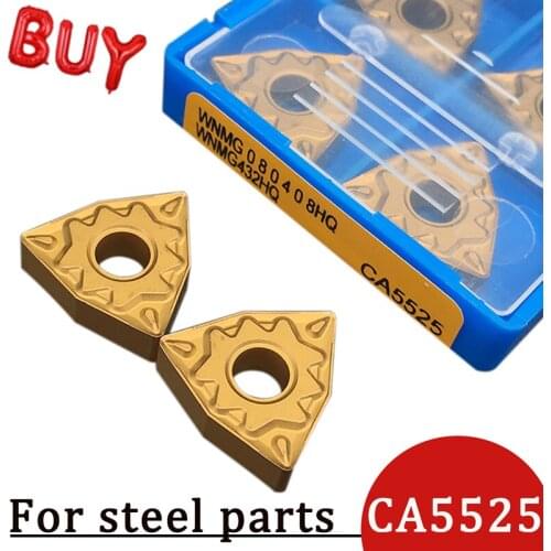 10pcs WNMG080408 HQ CA5525 100% Original Carbide Insert High Quality WNMG080408 Blades Machining External Turning Tool For Steel