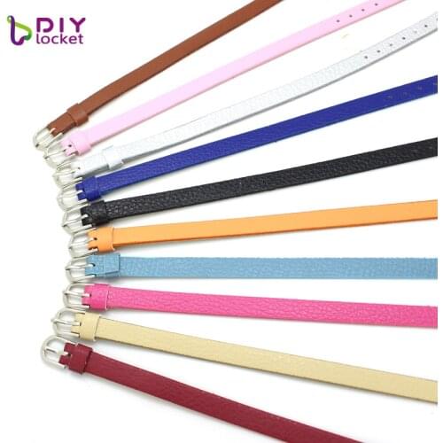 20pcs 8mm leather bracelet litchi grain PU leather wristband bracelet fashion accessory fit slide letters charms LSBR032*20