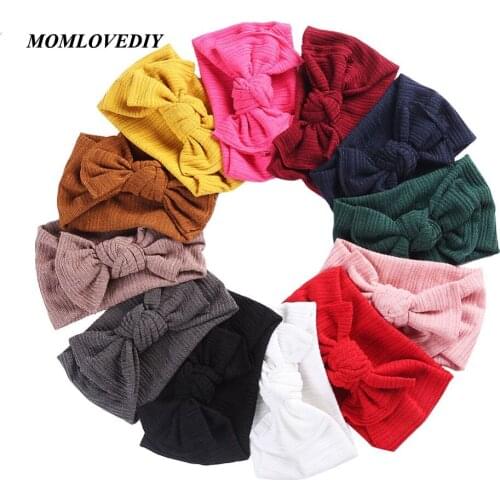 2021 Bows Kids Headwear Ribbons for Baby Turbans Headbands for Young Girls Boys Hair Accessories Bands for Children Gifts