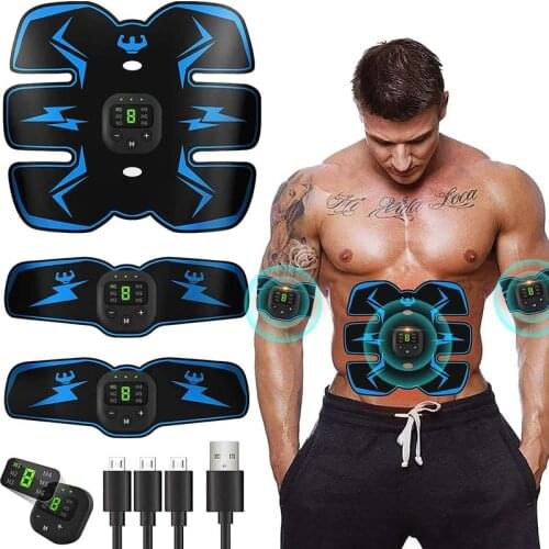 2021 EMS Muscle Stimulator Electric Fitness Abdominal Training ABS Wireless Smart Buttocks Hip Trainer Body Slimming Massage