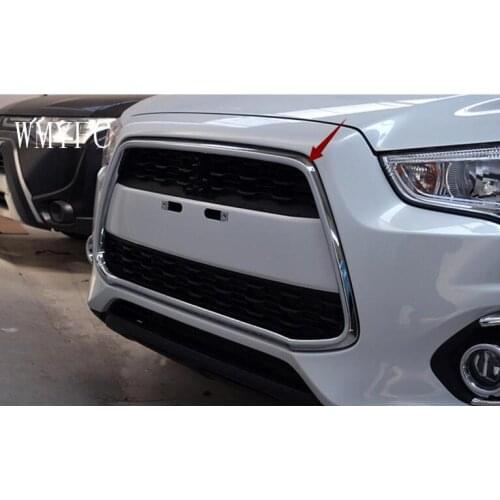 Accessories ABS Chrome Car front Mesh Grille Around Trim Racing Grills For Mitsubishi ASX 2013 2014 2015 car Styling