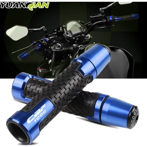 For Honda CBF1000 CBF 1000 2006 2007 2008 2009 22mm 7/8'' CNC Aluminum Rubber Motorcycle Anti-Skid Handle Grips grips handlebar