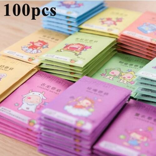 100Pcs Fragrances Natural Hanging Spices Wardrobe Aromatherapy Bag Air Fresheners Fragrant Flavor Bag Cabinet Spice Pockets
